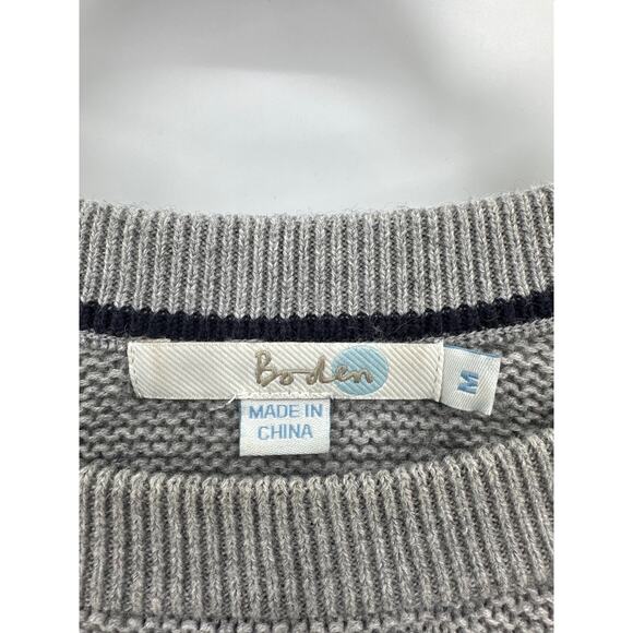 Boden Nautical style striped sweater black/ Gray Size Medium - Picture 2 of 6